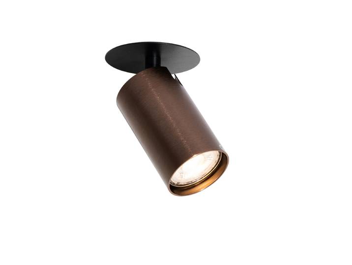 Spot encastré moderne bronze foncé GU10 50 mm - Chels