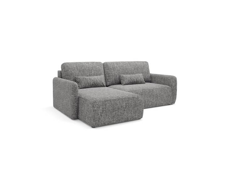 Petits-meubles Ecksofa Lazare 3 Sitzplätze Grau, Holz, 207x148 cm, Wohnzimmer, Sofas & Couches, Wohnlandschaften, Ecksofas