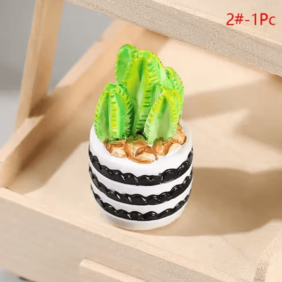 Inspire Curations Mini Dollhouse Plant Pot Set 1 12 Scale Miniature Flower Vase Decor Resin Ornament 2