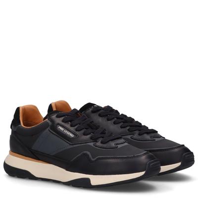 Sneaker PME LEGEND "LATCH", Herren, Gr. 43, schwarz, Leder, Schuhe Sneaker, Schnürschuh, Halbschuh, Freizeitsneaker mit Profilsohle