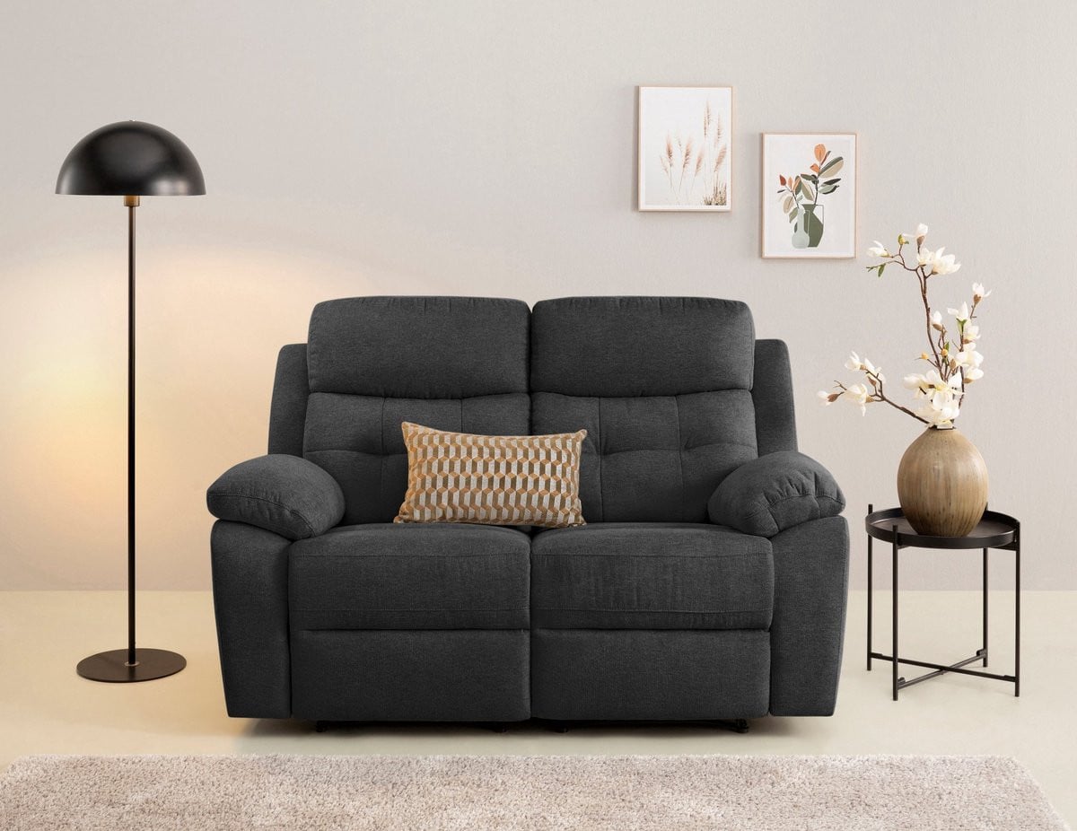 Lannilis Elektrische 2-zits Sofa met verstelbare rugleuning - Antraciet Stof