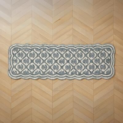 Laura Ashley Space Dyed Loop Scalloped Rugs
