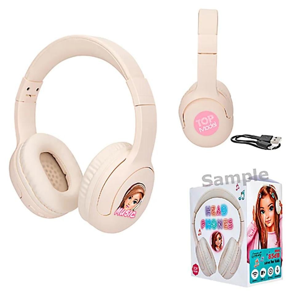 TOPModel kinderhoofdtelefoon met Bluetooth, maximaal 85 dB, beige