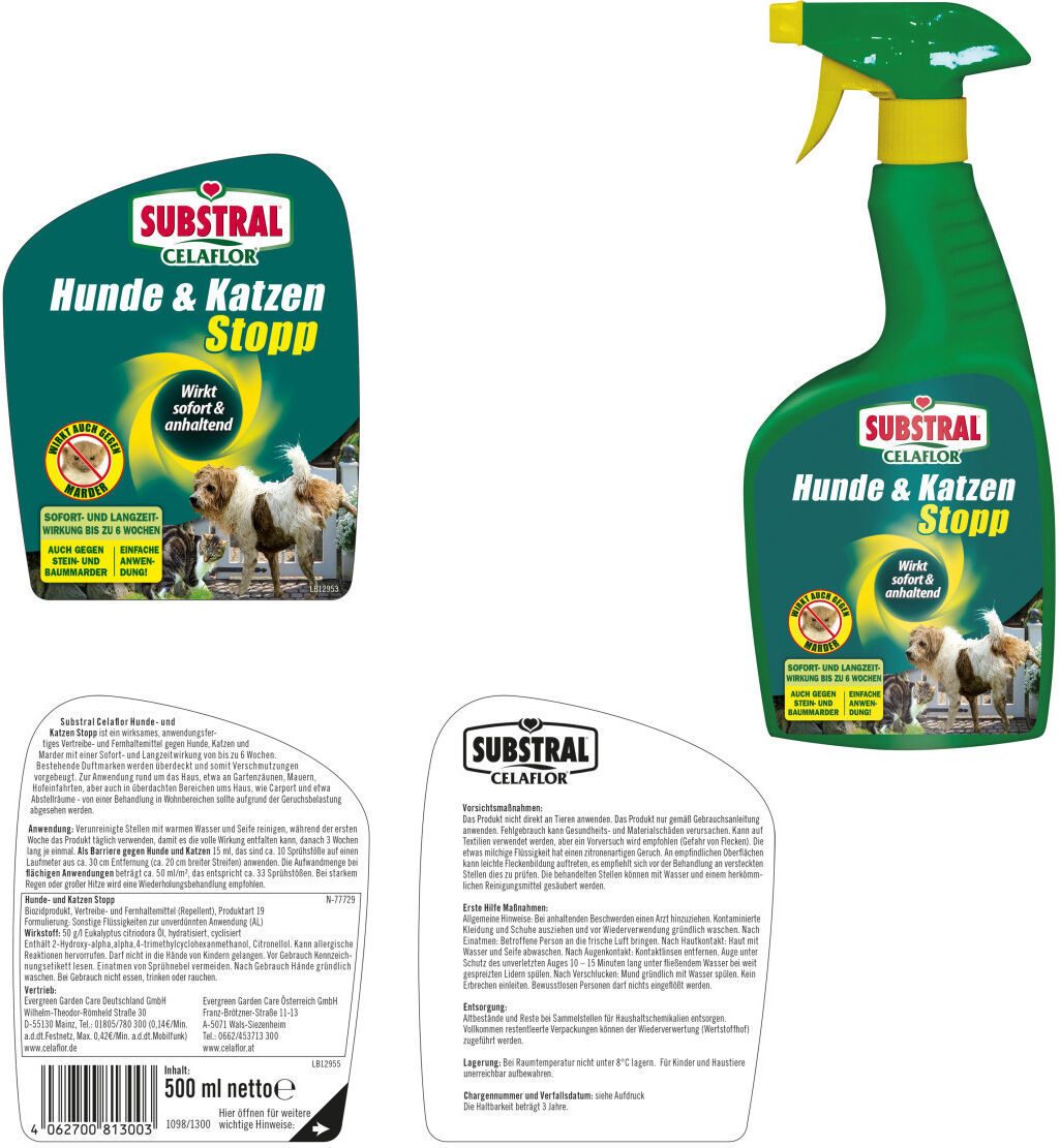 Substral Celaflor Hunde & Katzen Stopp 500 ml