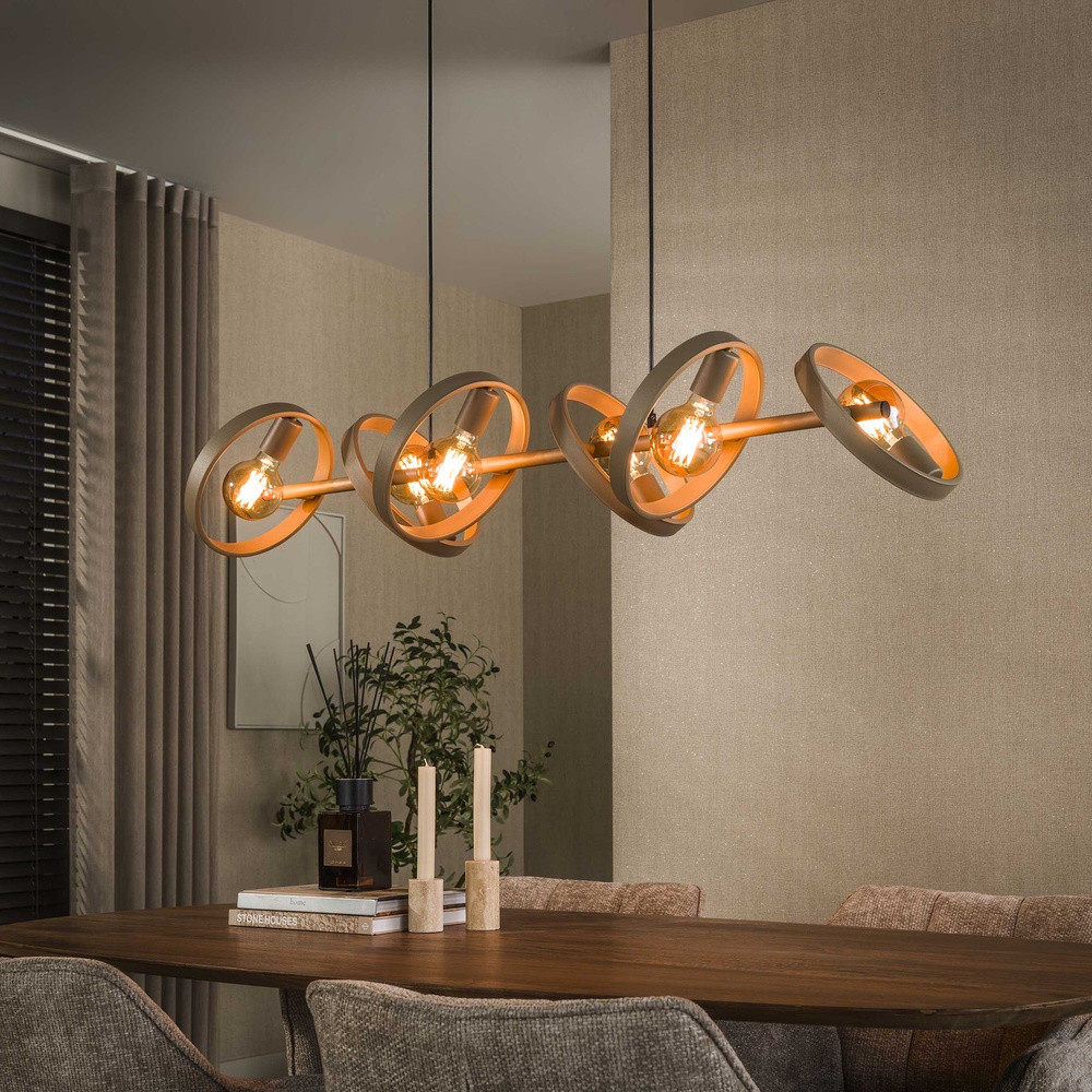 Lyora Hover Ringen Hanglamp voor de Eettafel - Beige - Ø 26 cm