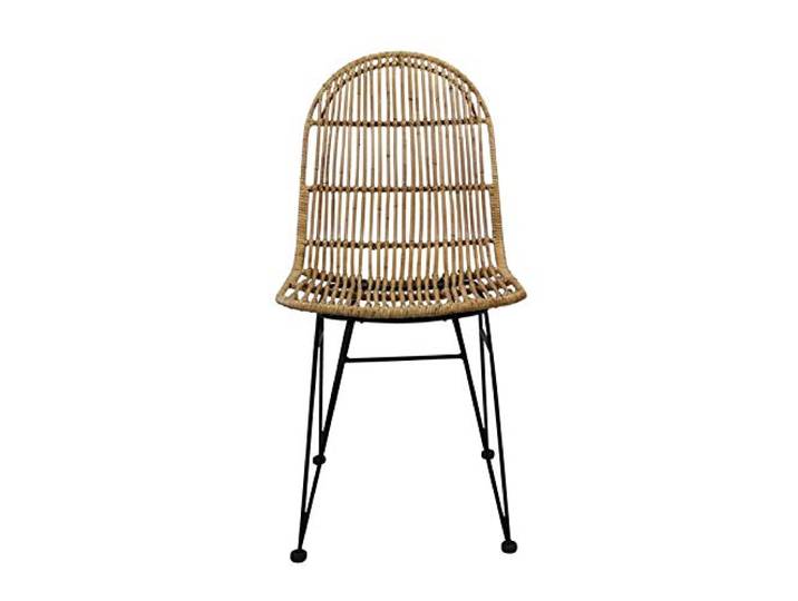 Lycce Rattanstuhl Vivi Flechtstuhl Hellbraun Sitzhöhe 44cm