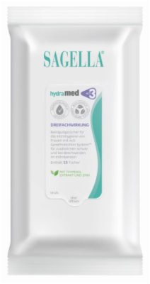 Cooper Consumer Health Deutschland GmbH SAGELLA hydramed Reinigungstücher 15 St (bisher: Intimwaschlotion Tücher 10st) 15 st 10123672