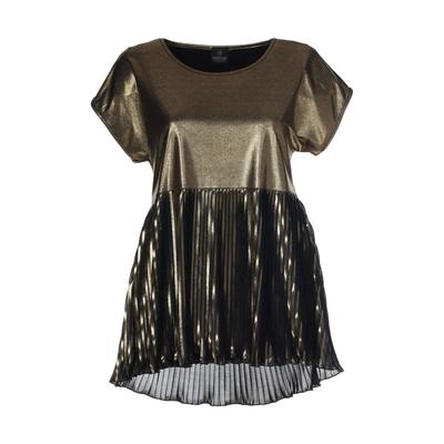 Kurzarmshirt MADELEINE "Charity-Shirt Charity-Shirt", Damen, Gr. 36, schwarz (schwarz, goldfarben), Obermaterial: 100% Polyester PES., Modern, Shirts