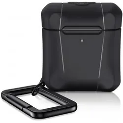 Itskins Spectrum Solid AirPods-Hülle (Kopfhörer Hülle), Kopfhörertasche + Schutzhülle, Schwarz