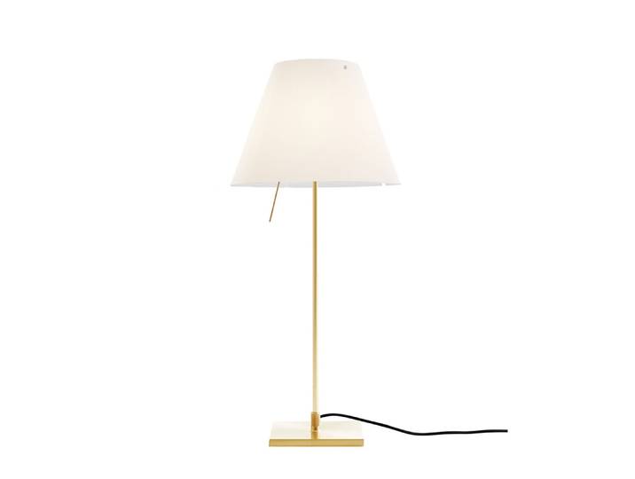 LUCEPLAN lampe de table COSTANZINA BRASS D13pi (Blanc - Laiton et polycarbonate)