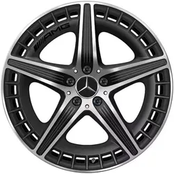 Mercedes-AMG EQE V295 20 Zoll Leichtmetallfelge schwarz matt glanzgedreht Hinter
