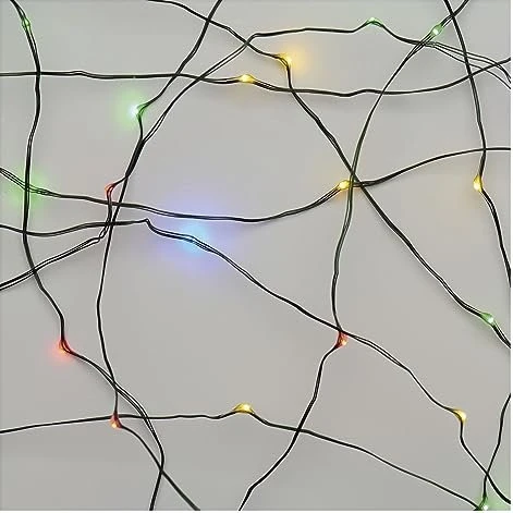 EMOS LED-Weihnachtslichterkette grün, 4 m, innen und außen, multicolor, Timer