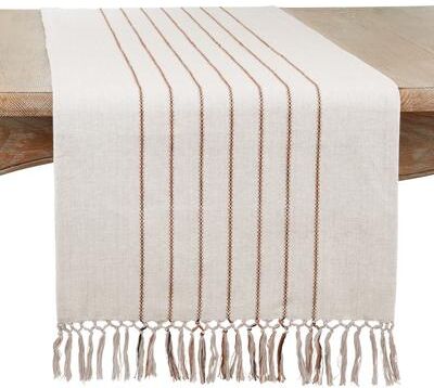 Saro Lifestyle "Stripe Design Table Runner - 16""x72"""