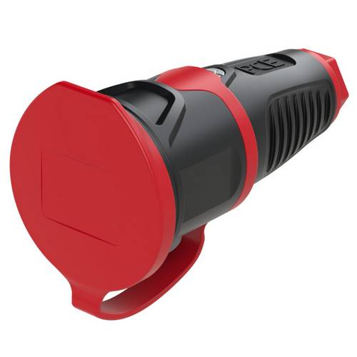 PCE 2511-sr Schutzkontaktkupplung Gummi, Thermoplast 250V Schwarz, Rot IP54