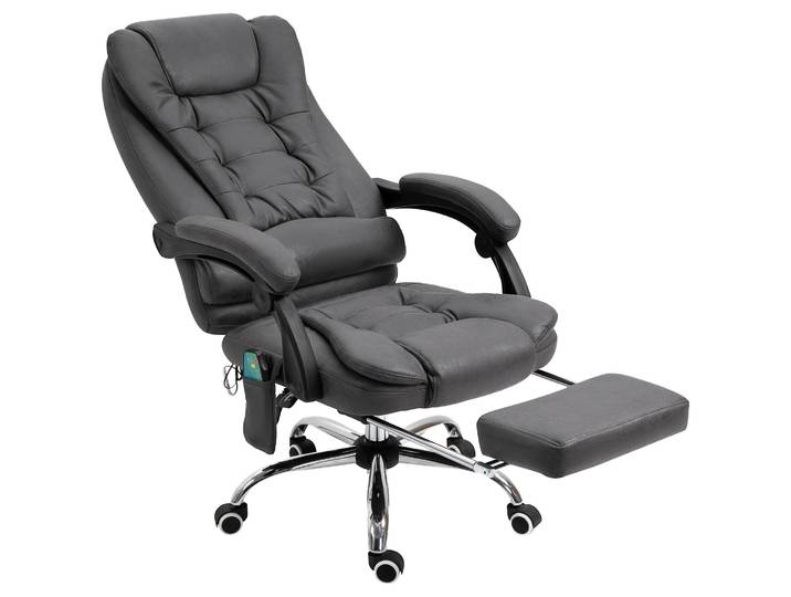 Vinsetto Massage-Bürostuhl, Ergonomisch Schreibtischstuhl mit Liegefunktion