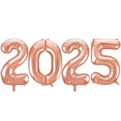 Folienballon 2025 roségold Silvester XL