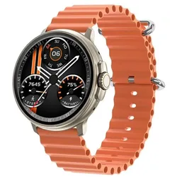 Rubicon RNCF15 Titanium/Orange SMARUB258 smartwatch (47 mm, ohne SIM), Smartwatch