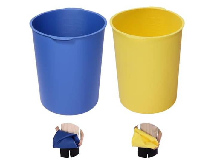 VEVOR Doublure de Seau de Mélange Béton\, 18\,9 L\, Revêtement de Seau Silicone Réutilisable Lot de 2\, avec Mesures Graduées\, Poignées Intégrées\, pour Mélanges de Peinture\, Époxy\, Mortier\, Mortier-Colle