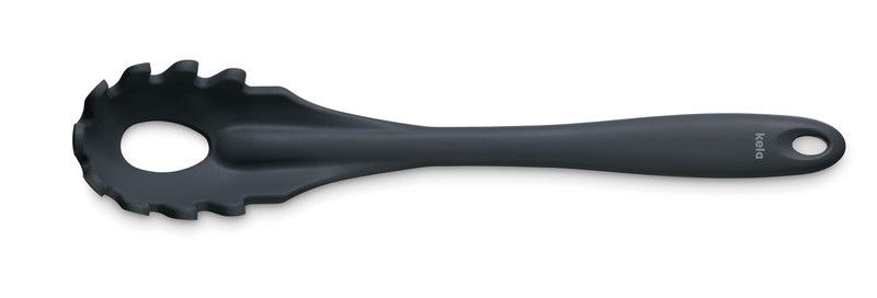 KELA Spaghetti-schep Tom, zwart, siliconen, KL-12629