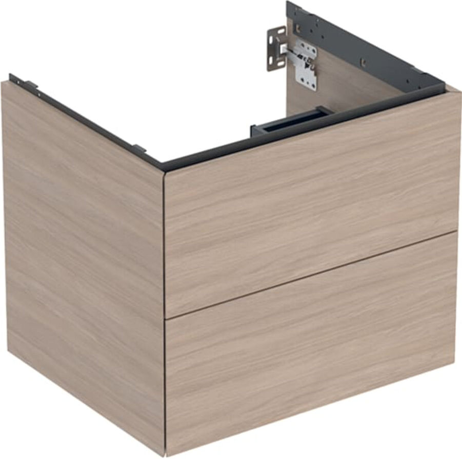 Geberit Waschtischunterschrank One 59,2x50,4x47cm, Eiche/Mela Holz, 2 Laden (505261005)