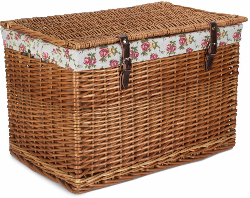 August Grove Wicker Decorative Basket Double Steamed/Garden Rose Lining 97599.93L
