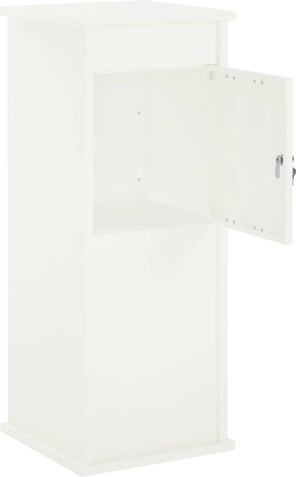 vidaXL boîte aux lettres Blanc 40 x 40 x 100 cm Acier