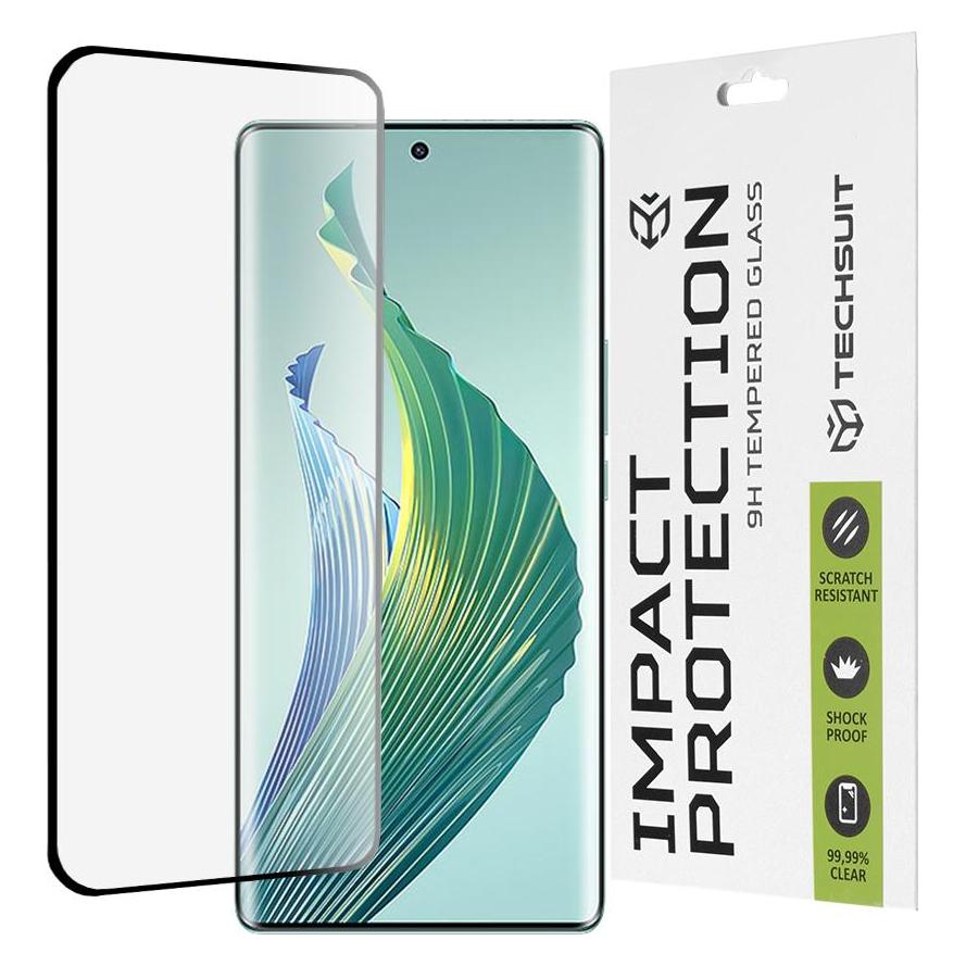 Techsuit - 111D Full Cover / Full Glue Glass / 3D Curved Screen - Honor Magic5 Lite - Black (Honor Magic 5 Lite) (56343016)