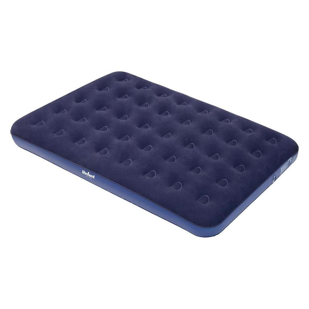 Rebel Doppel-Luftmatratze zum Schlafen + Pumpe 186 x 130 x 22 cm (RBA-5001-L)