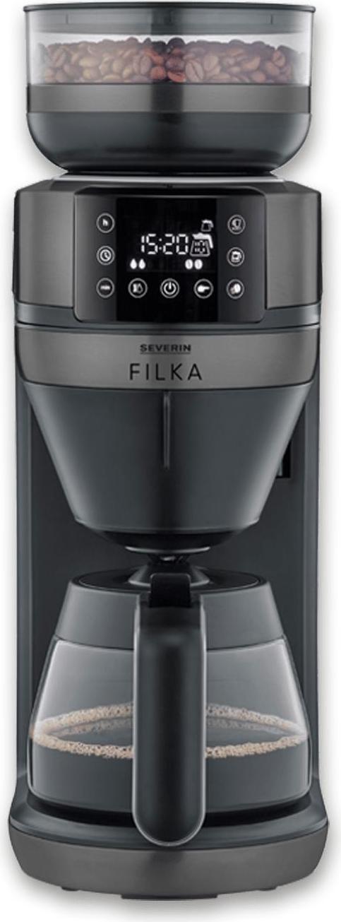 Severin Filterkaffee-Vollautomat FILKA Dark Inox KA 4849 dark inoxgebürstet Filterkaffeemaschine Kaffeemaschine Filterkaffee Kaffeezubereiter Filterkaffee-vollautomat