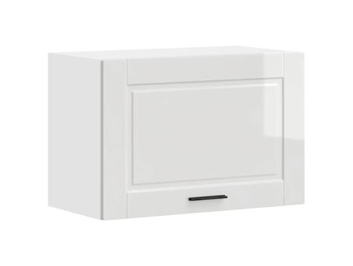 fsahslih Küchen-Hängeschrank Porto Hochglanz Weiß 60x31x40 cm Holzwerkstoff Kompakter Wandküchenschrank für Speisekammer oder Esszimmer. Bietet geschlossenen Stauraum für Töpferwaren und Vorräte.