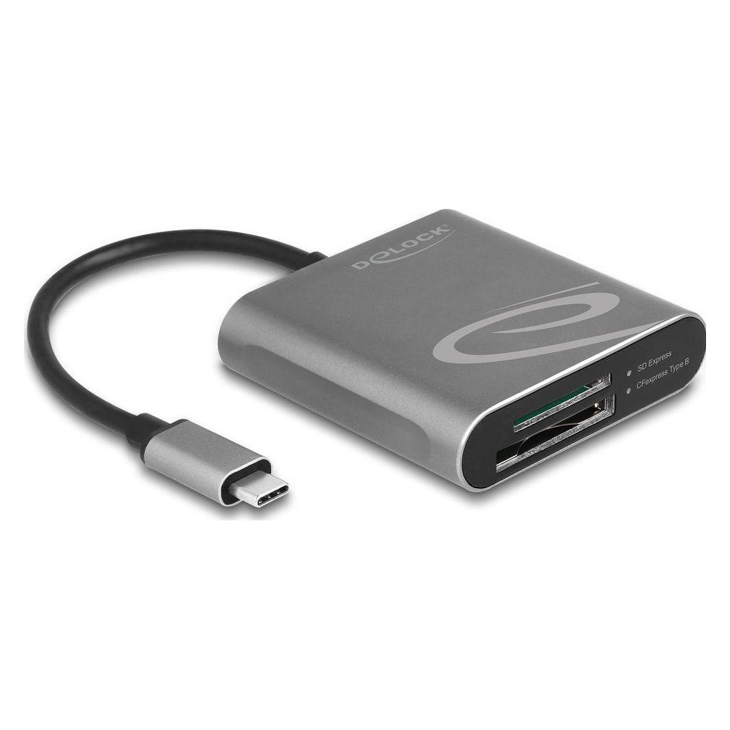 Delock USB Type-C Card Reader (USB 3.1, USB 3.2 Gen 2, USB-C) (91000)