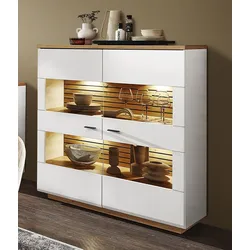 Highboard HARPER WENTWORTH (BHT 110x136x40 cm) - weiß - BHT 110x136x40 cm