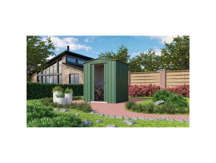 Gerätehaus Gartenmanager Dream 65, Dunkelgrün, Metall, 184x193x154 cm, ohne Boden, Gartenzubehör, Geräteschuppen