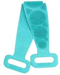 Multicon Wholesale Hub Extended Skin Clean Brushes, Body Sponge Silicone Back Brushes, Rubbing Back Peeling Massage Shower Belt green