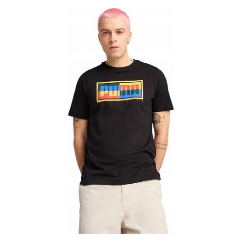 Puma Graphic Box Tee Schwarzes T-Shirt (M) (58789157)