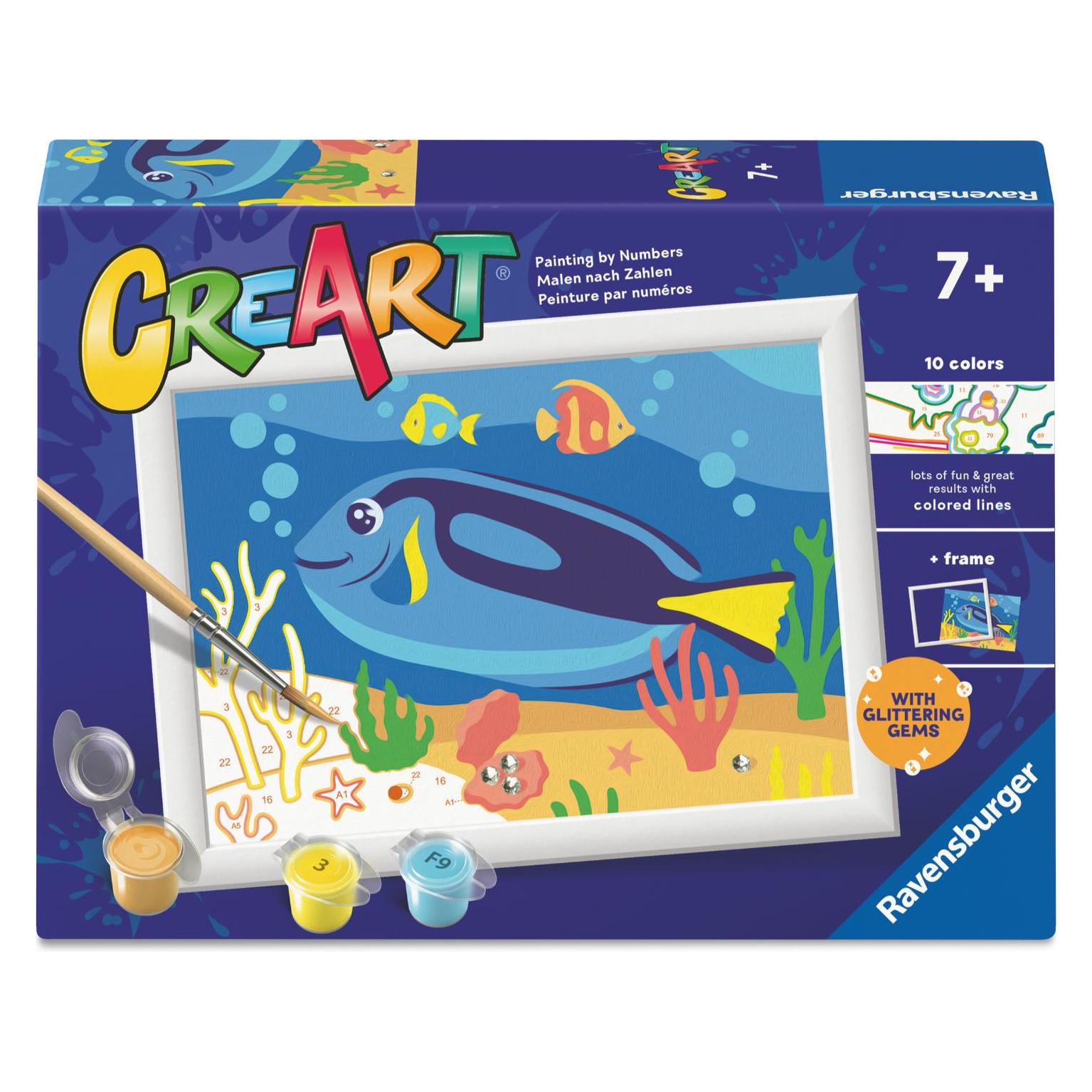 Ravensburger CreArt - Malen nach Zahlen - Bunter Doktorfisch (120232544-RA)