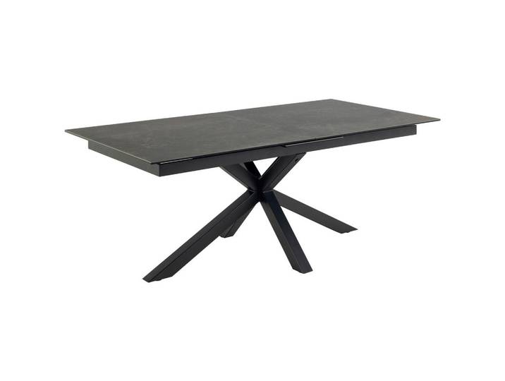 Mid.you Esstisch, Schwarz, Keramik, rechteckig, eckig, 100x75.5x200-240 cm, ausziehbar, Esszimmer, Tische, Esstische, Esstische ausziehbar