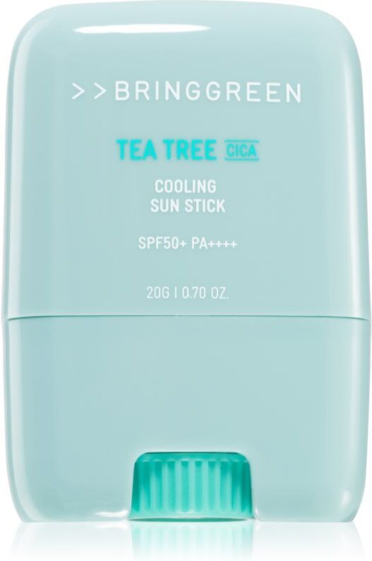 BRINGGREEN Tea Tree Cica Cooling Sun Stick crème protectrice visage en stick SPF 50+ 20 g