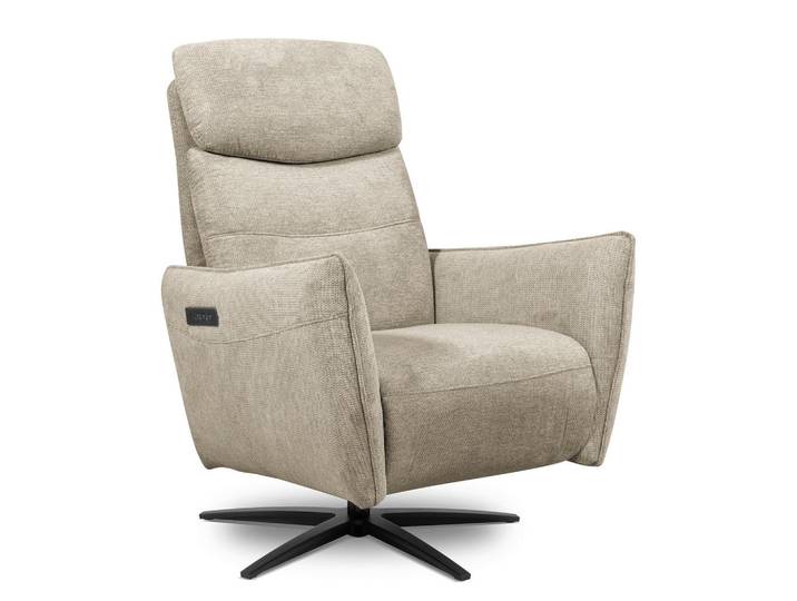 Livetastic Relaxsessel, Taupe, Metall, 77x107x88 cm, Relaxfunktion, integrierter Akku, USB-Anschluss, USB-C-Anschluss, Sitzfläche 360° drehbar, Stoff-/Lederauswahl, Wohnzimmer, Sessel, Relaxsessel