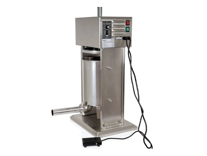 Zelsius Küchenmaschine elektrische Profi Wurstfüllmaschine, 10 Liter, mit Fußpedal, 120 W