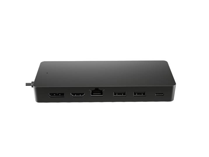 HP Concentrateur multiport USB-C universel, Avec fil, USB 3.2 Gen 2 (3.1 Gen 2) Type-C, 10,100,1000 Mbit/s, Noir, Black, 4K Ultra HD 50H55UT