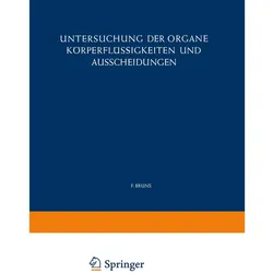 Untersuchung der Organe Körperflüssigkeiten und Ausscheidungen, Fachbücher