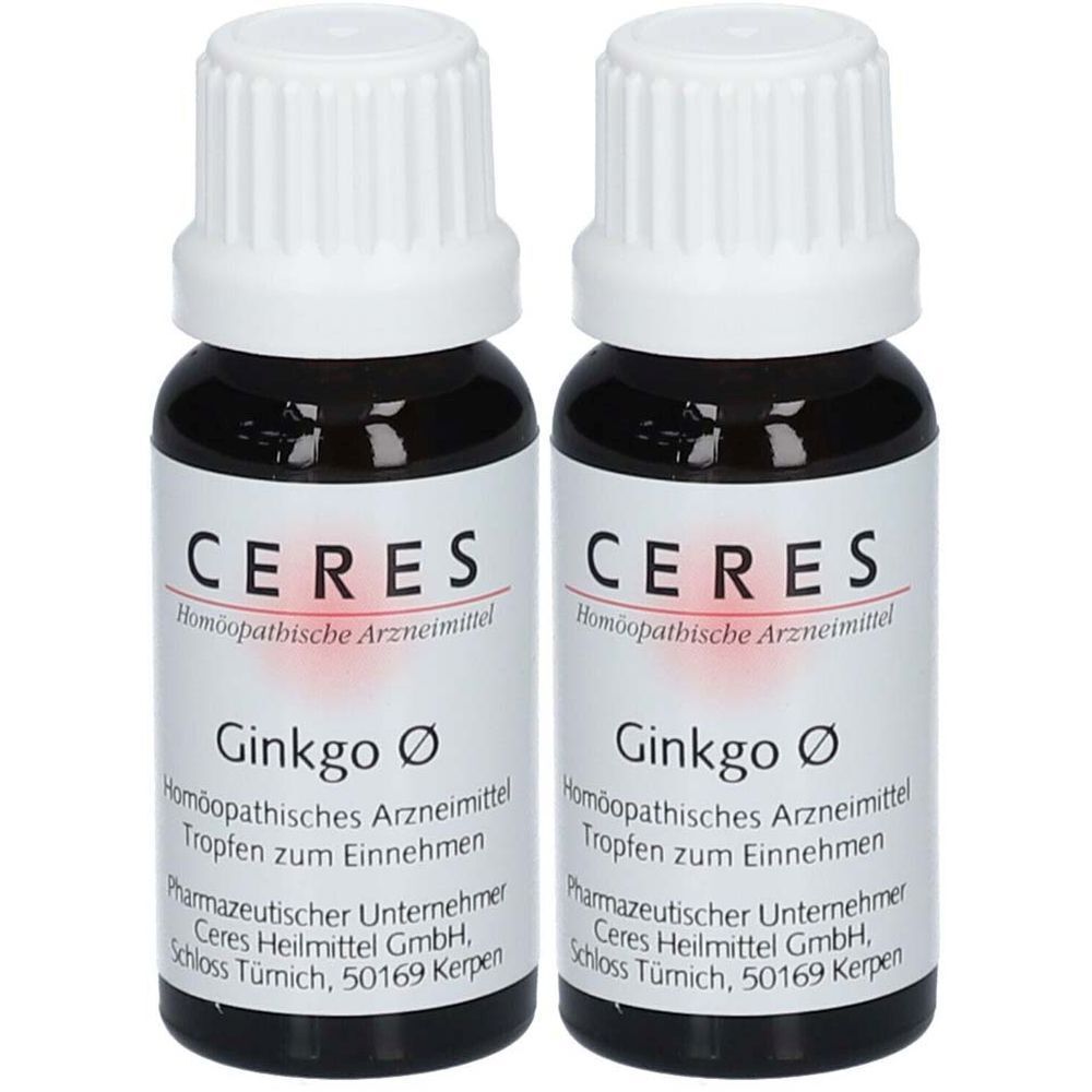 Ceres Ginkgo Urtinktur Doppelpack 2x20 ml Tropfen