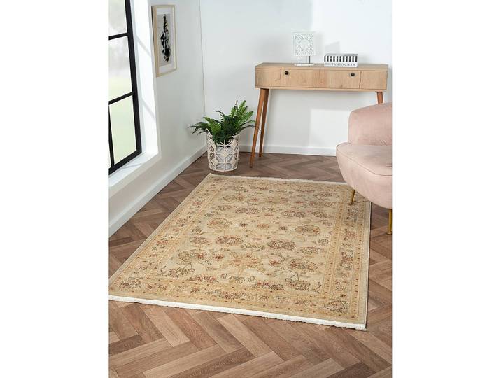 Kurzflorteppich Maryam IV Beige 140 x 200cm Mischgewebe