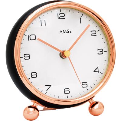 Funktischuhr AMS "F5195", rosa (schwarz, roségoldfarben), Tischuhren, Wohnzimmer, Esszimmer
