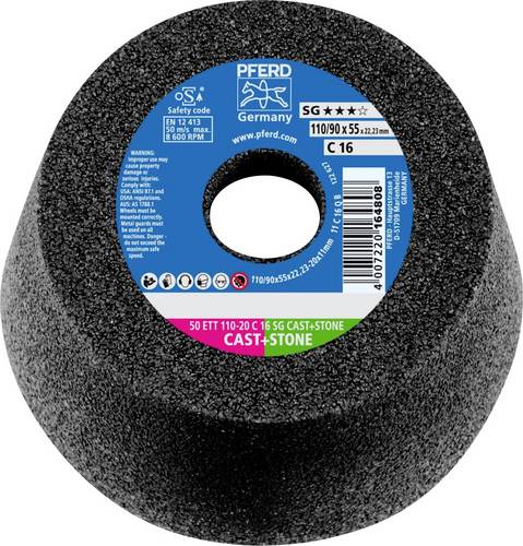 PFERD TOOLS 63518222 Schleiftopf 50 ETT 110-20 C 16 SG CAST+STONE 11cm 2St.