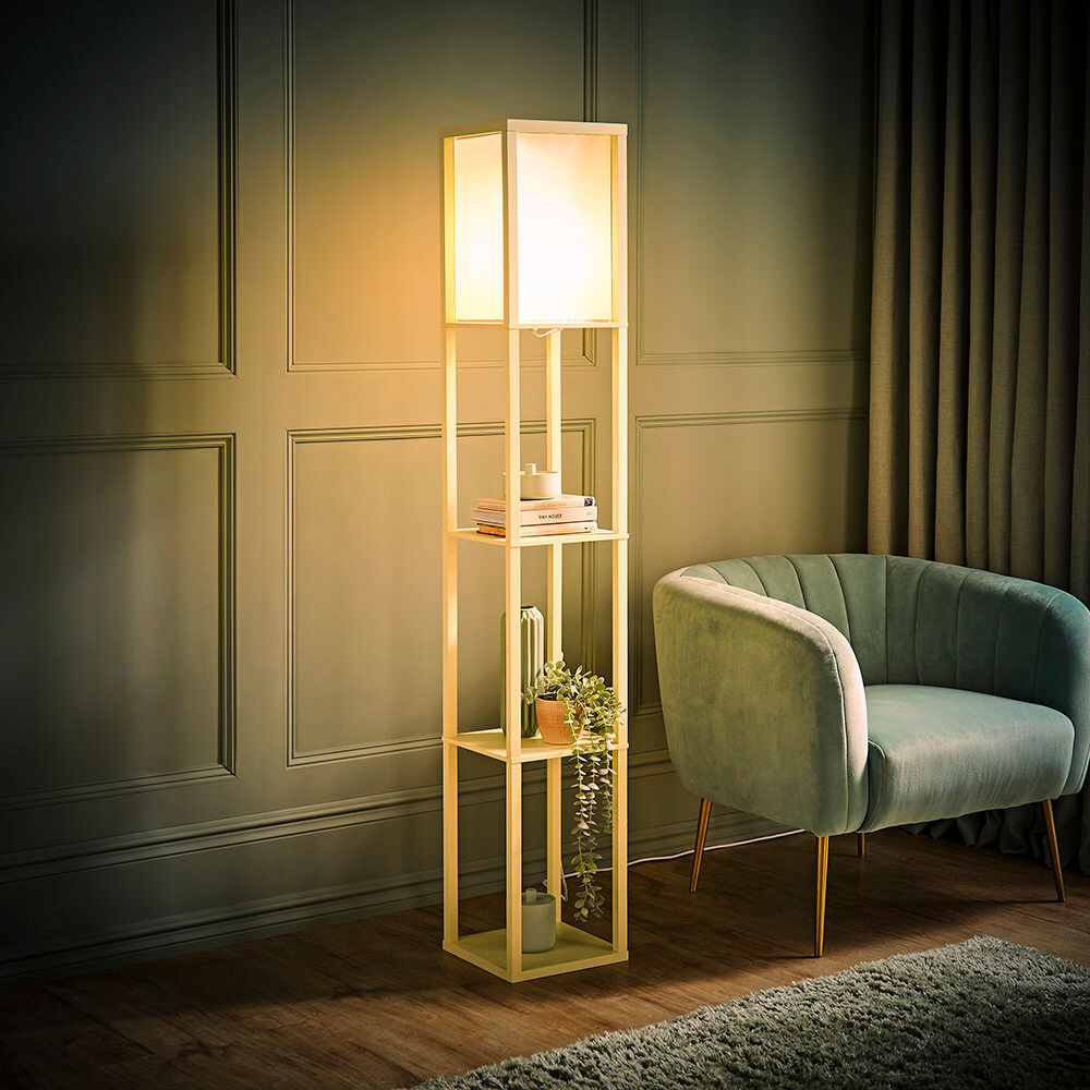 17 Stories Struttura 160cm Matte Traditional Floor Lamp Yellow 160cm H X 26cm W X 26cm D