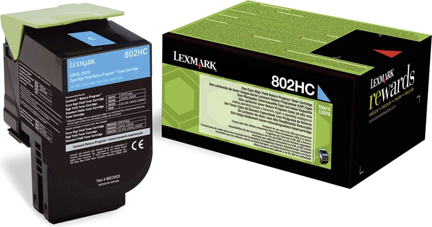 Lexmark 80C2HC0 Origineel Cyaan Tonerkarton