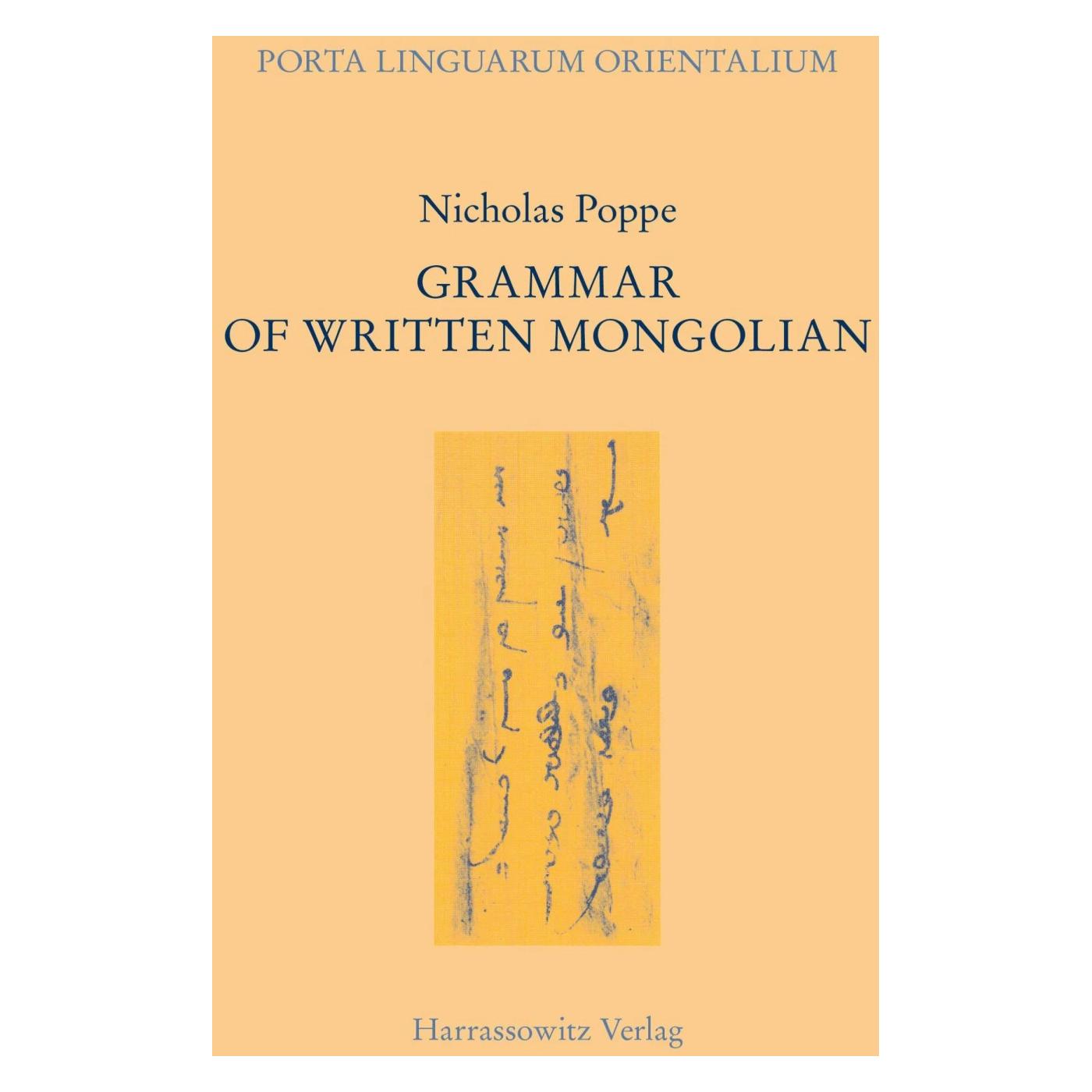 Harrassowitz Grammar of Written Mongolian (Englisch, Softcover, Nicholas Poppe) (42896097)