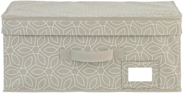 Organizer WENKO "Modell Balance", bunt (stoff: taupe, mehrfarbig), B:44cm H:19cm T:33cm, Vlies, Aufbewahrungsboxen, Organizer, atmungsaktive Aufbewahrungsbox für Kleidung, Zeitschriften & Fotos stoff: taupe, mehrfarbig Einheitsgröße